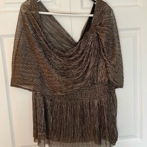 Addition Elle wrap top with metallic fabric